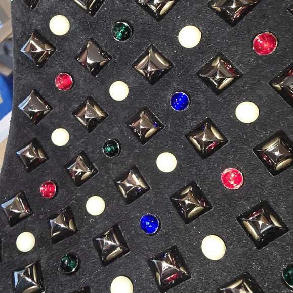 Christian Louboutin Black Clutch with Multicolor Studs - Picture 9 of 13